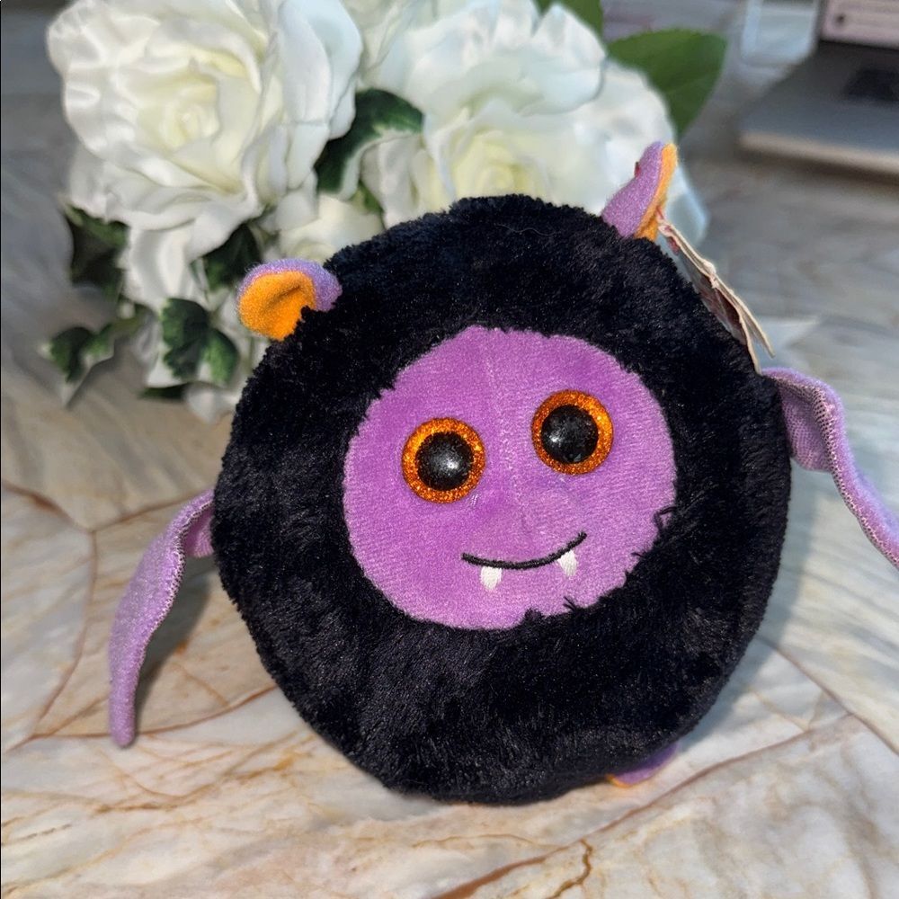 Ty Plush Monster Ball - Black, Purple, and Orange‎